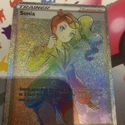 Pokemon Card Sonia 203/192 Secret Rare Rebel Clash Near Mint - Image 3