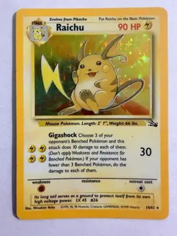 Raichu 14/62 HOLO Rare Base Set Unlimited Edition Pokemon Card 1999 WOTC - Image 1