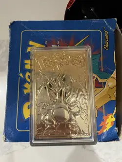 1999 Pokemon Burger King 23k Gold Plated Limited Edition Card, #06 Charizard CiB - Image 3