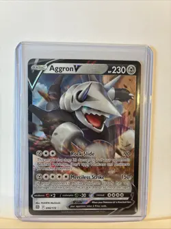 Aggron V 096/172 Brilliant Stars Ultra Rare Holo Pokemon Card TCG - Image 1