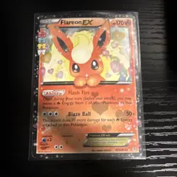 Pokemon Nintendo Flareon EX RC6/RC32 Holo Basic Pokemon-EX Card English 2016 - Image 1