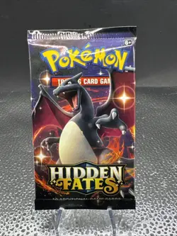 Pokemon TCG Hidden Fates Booster Pack 10 Cards Sealed Charizard Art - Image 1