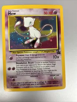 Pokemon Card Mew Holographic Black Star Promo #9 Card WOTC 1999-2000 NM - Image 1