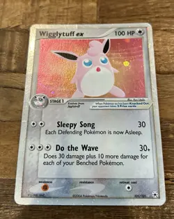 Wigglytuff ex holo foil 101/101 pokemon card, 2004 hidden legends - Image 1