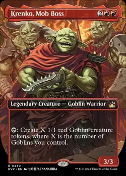 1x Krenko, Mob Boss - ANIME BORDERLESS - Ravnica Remastered pack fresh commander - Image 1
