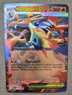 Mega Charizard Y EX Pokemon Mega Evolution Black Star Promo 030 NM - Image 1