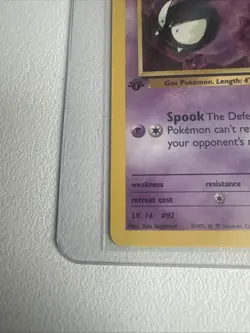 Sabrina’s Gastly 1st Edition Gym Heroes 93/132 WOTC Vintage Pokemon - Image 2