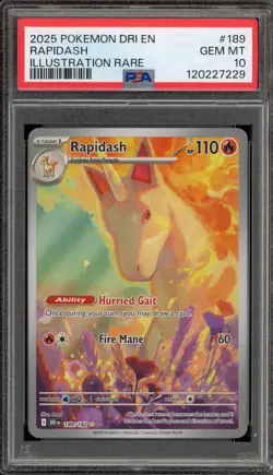 Pokemon Rapidash Destined Rivals Illustration Rare #189 PSA 10 Gem Mint - Image 1