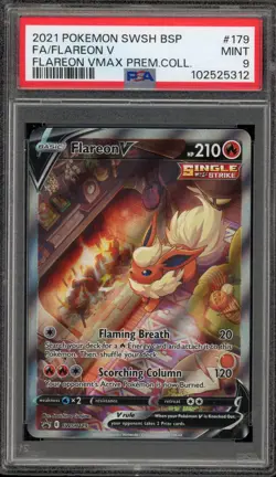 Pokemon Flareon V VMAX Premium Coll. Full Alt Art Promo SWSH179 PSA 9 Mint - Image 1