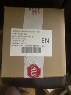 Pokemon Champion’s Path Hatterene V Box Case - 6 Boxes - Sealed - Image 1