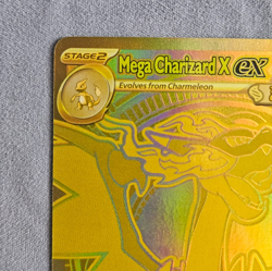 Mega Charizard X EX 130/094 Pokemon Phantasmal Flames Gold Holo Hyper Rare - Image 2