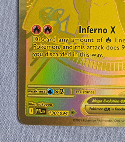 Mega Charizard X EX 130/094 Pokemon Phantasmal Flames Gold Holo Hyper Rare - Image 4