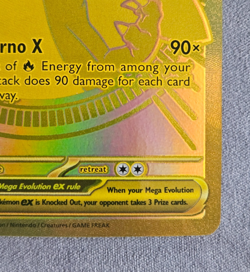 Mega Charizard X EX 130/094 Pokemon Phantasmal Flames Gold Holo Hyper Rare - Image 5