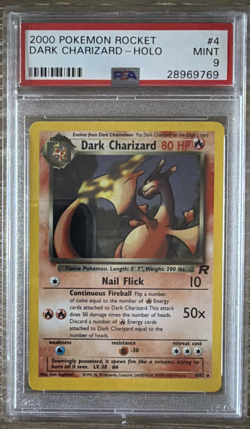 2000 POKEMON ROCKET #4 DARK CHARIZARD-HOLO PSA 9 - Image 1