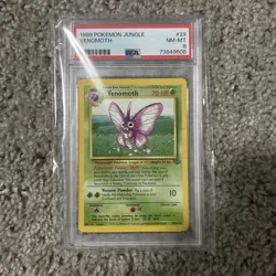 Venomoth #29 Jungle Non-Holo Pokemon 1999 PSA 8 - Image 1
