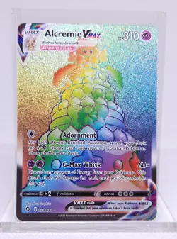 Pokemon Alcremie VMAX 073/072 Shining Fates Full Art Rainbow Rare Holo - Image 1