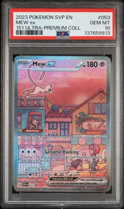 2023 POKEMON SVP EN-SV BLACK STAR PROMO 151 ULTRA-PREM COLL #053 MEW EX PSA 10 - Image 1
