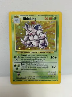 Vintage Pokemon TCG Nidoking Base Set Holo 11/102 Wizards of the Coast - Image 1