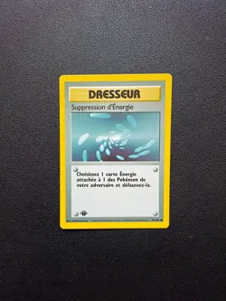 Carte Pokemon Suppression d'energie 92/102 Set de Base Edition 1 Wizards FR NM - Image 1
