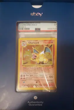 2000 Pokemon Game Base 2 #4 Charizard Holo PSA 5 - Image 1