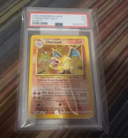 2000 Pokemon Game Base 2 #4 Charizard Holo PSA 5 - Image 5