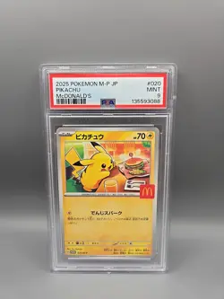 2025 Pokemon TCG McDonald's Happy Meal Pikachu Japanese PSA 9 - Image 1