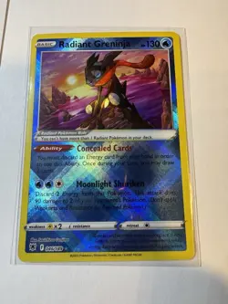 Pokemon TCG Radiant Greninja Astral Radiance 046/189 Holo Radiant Rare - Nice!! - Image 1