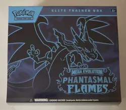 Pokemon TCG Elite Trainer Box Mega Evolution Phantasmal Flames FACTORY SEALED - Image 1