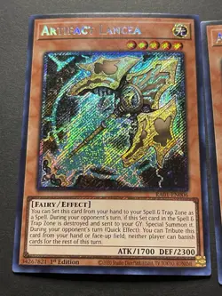 3x Artifact Lancea | RA01-EN006 | Platinum Secret Rares | NM | 1st Ed | YuGiOh! - Image 3