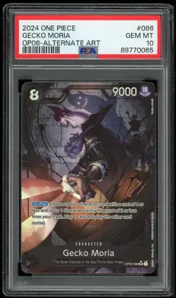 One Piece CCG Gecko Moria Alt Art OP06-086 Wings of Captain PSA 10 Gem Mint - Image 1