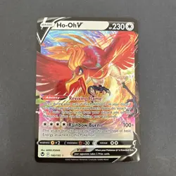 Pokemon Card Ho-Oh V 140/195 Silver Tempest Half Art Holo Rare Near Mint - Image 1