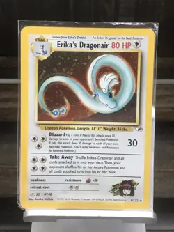 Erika’s Dragonair 4/132 Gym Heroes Set Pokemon Card 2000 - Image 1