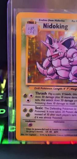 Pokemon TCG Nidoking Base Set Holo Unlimited Rare Card 11/102 - Image 4