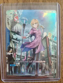 A Show Of Resolve (U+) - Gundam Card Game TCG - Newtype Rising GD01-100 English - Image 1