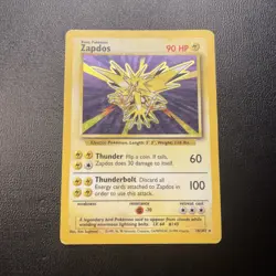 Pokemon TCG Zapdos Base Set Holo Card 16/102 Unlimited - Image 1