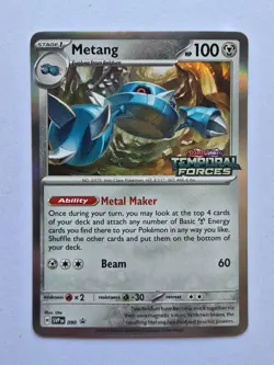 Metang SVP 090 Stamped Promo Temporal Forces - Pokemon TCG Card - Image 1