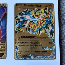 Set Of 8 Pokemon Gold Foil Fan Art Cards (Charizard) - Image 5