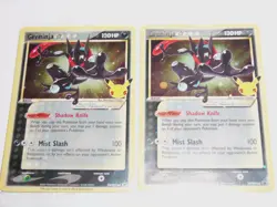 2 Pokemon Greninja Gold Star SWSH144 Celebrations Black Star Promo Card Sealed - Image 3