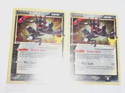 2 Pokemon Greninja Gold Star SWSH144 Celebrations Black Star Promo Card Sealed - Image 4