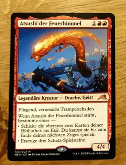 Magic MTG: Atsushi der Feuerhimmel, the Blazing Sky, DEUTSCH, Drache, Mythic - Image 1