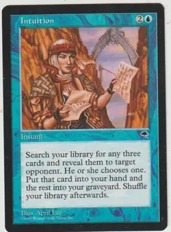 x1 carte Intuition TEMPEST MAGIC MTG 1997 EX-NM ENGLISH - Image 1