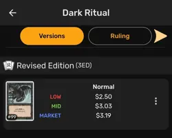 LOT 4x Dark Ritual Magic MTG Revised 3rd Edition - Image 4