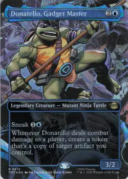 MTG Donatello, Gadget Master (Borderless) (212) | NM Foil | TMNT {TMT} - Image 2