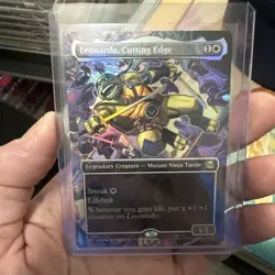 Leonardo, Cutting Edge - Foil - Borderless Teenage Mutant Ninja Turtles MTG - Image 1