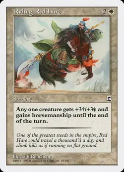 Riding Red Hare 1x MtG Portal Three Kingdoms SP/NM - Image 1