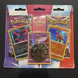 Pokemon TCG: Galarian Articuno Zapdos Moltres 3-Pack Blister Factory Sealed NEW 820650851438 - Image 1
