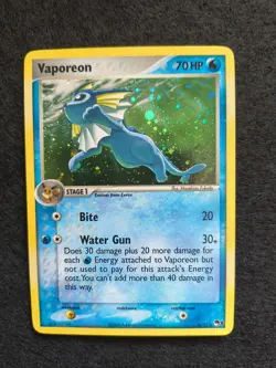 Pokemon TCG Vaporeon Holo Rare Pop Series Promos 3/6 LP - Image 1