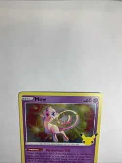 Pokemon TCG Mew 011/025 Holo Rare 2021 Celebrations Base Set NM Condition - Image 5