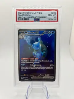 2023 POKEMON MEW EN-151 SPECIAL ILLUSTRATION RARE #200 BLASTOISE EX PSA 10 - Image 1
