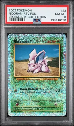 Pokemon Nidoran 2002 Legendary Collection Reverse Holo #83 PSA 8 🔥New Cert🔥 - Image 1